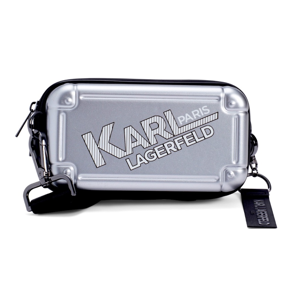 KARL LAGERFELD Unisex Logo Hard Shell Crossbody